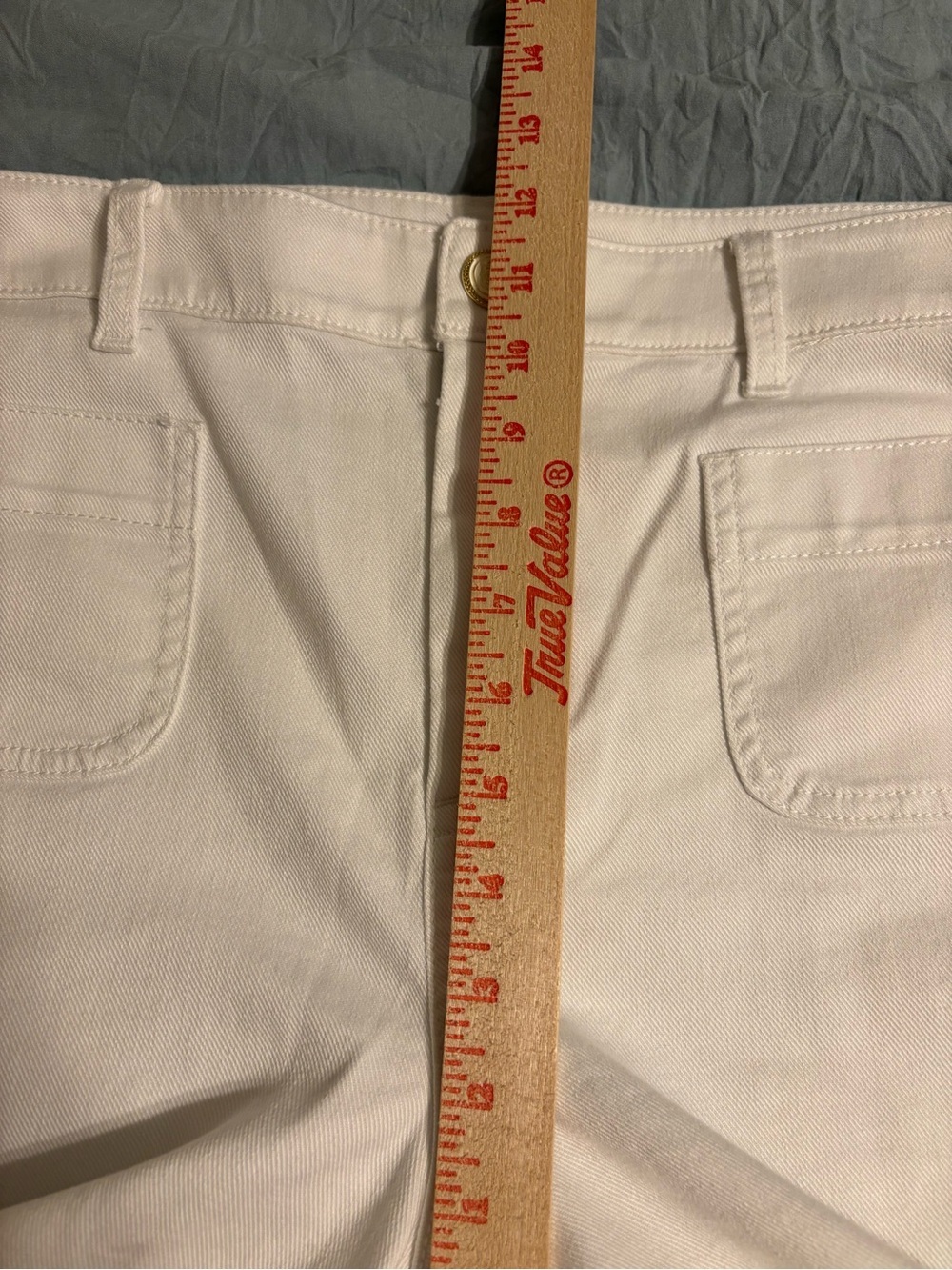 Talbots Classic Jean Trouser White Crop Pants Womens 14 Stretch Coastal Grandma - Picture 6 of 10